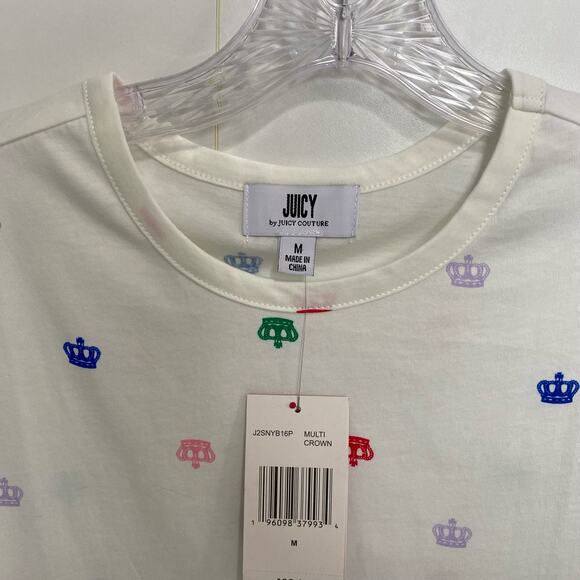 NWT Juicy By Juicy Couture Womens Crew Neck Short Sleeve  Shirt Size M - Picture 5 of 7